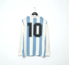 1993 MARADONA #10 Argentina Retro adidas Originals LS Home Football Shirt (S)