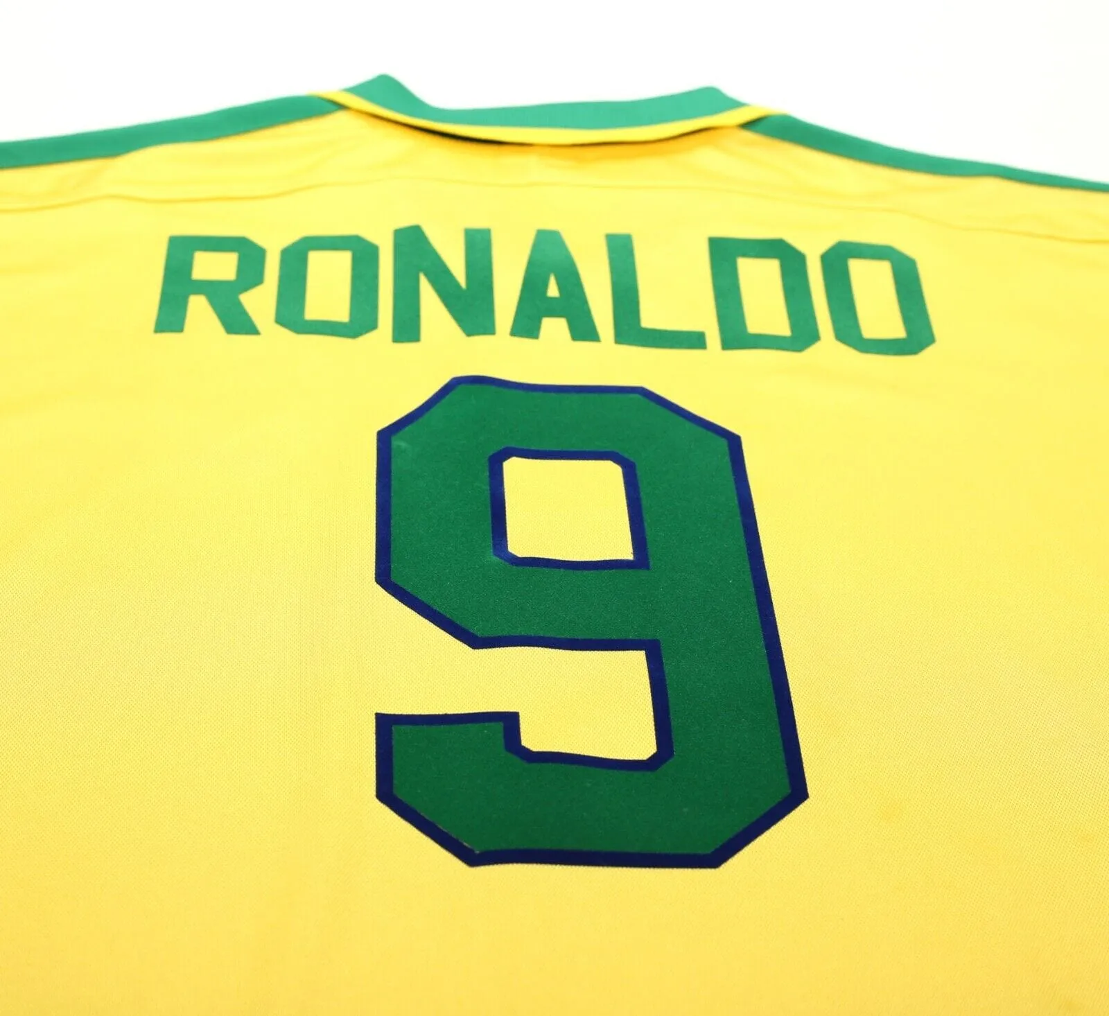 1997/98 RONALDO #9 Brazil Vintage Nike Home Football Shirt (L) Le Tournoi