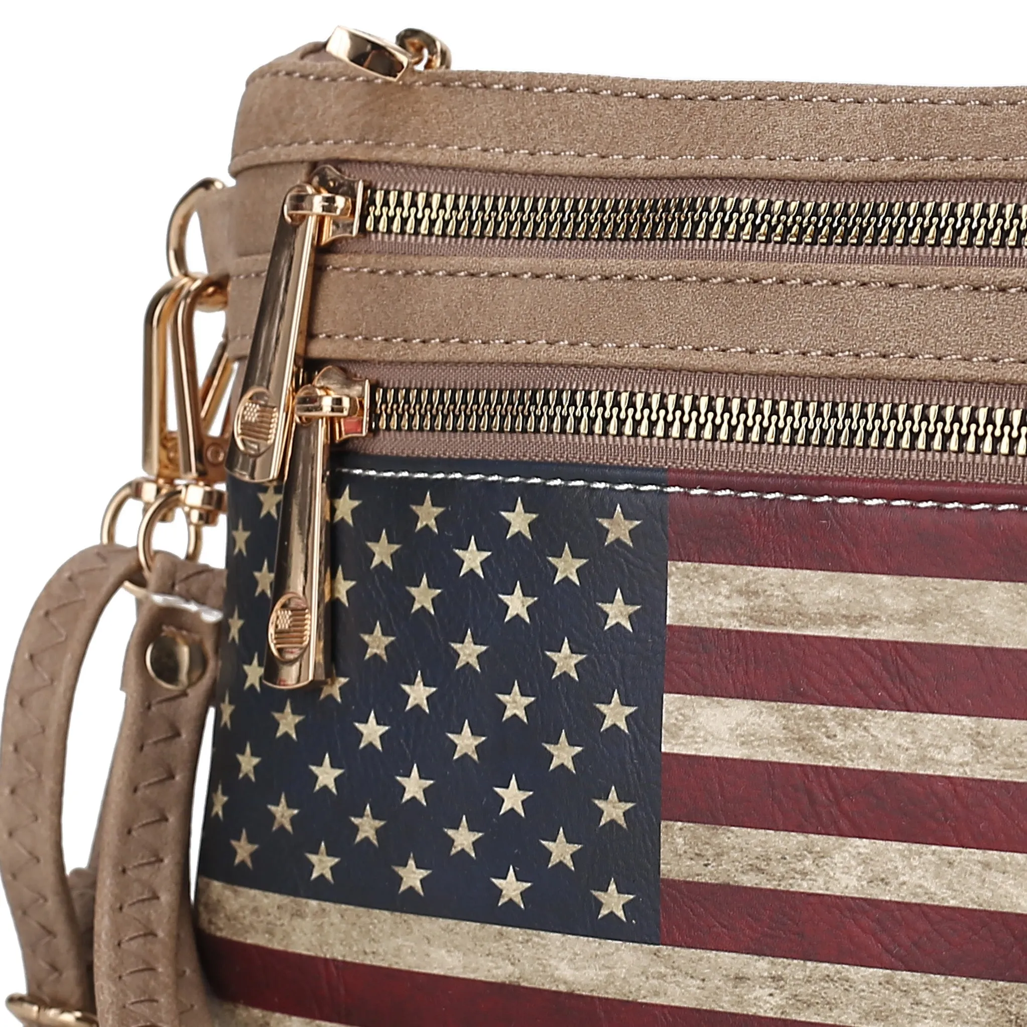 Alisson Printed Flag Crossbody Bag