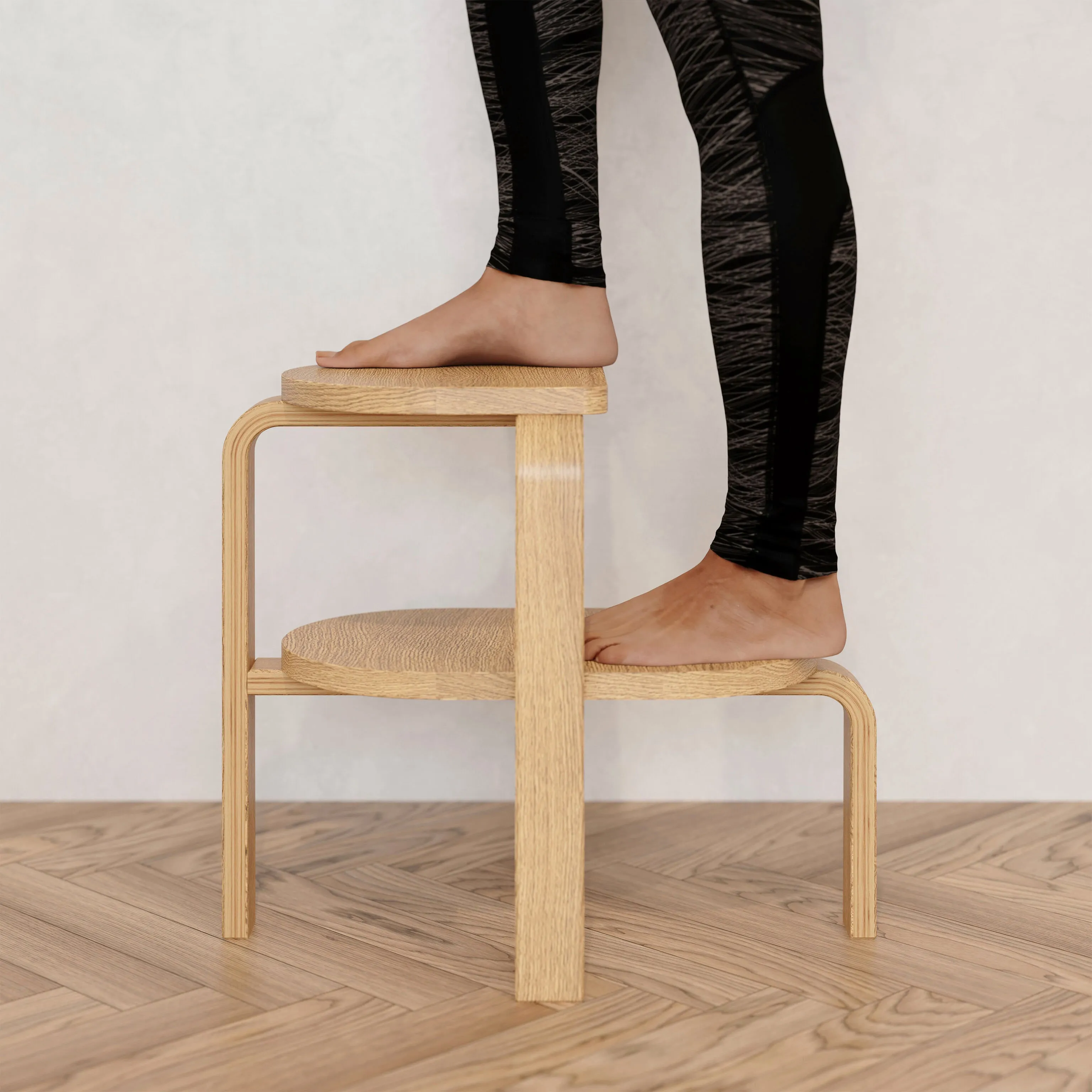 Altura Step Stool & Side Table - Oak