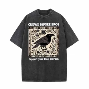 Crows Before Bros Vintage Washed T-shirt