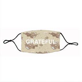 GRATEFUL. Sand Camo Face Mask