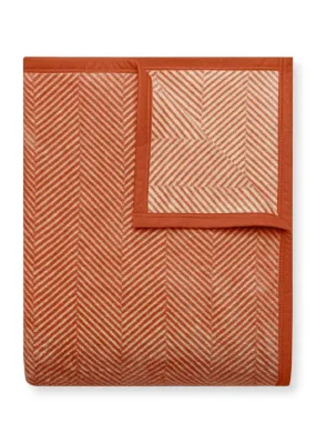 HARBORVIEW HERRINGBONE BLANKET - DESERT RED