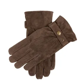 Men’s Touchscreen Water-Resistant Three-Point Fleece-Lined Suede Gloves