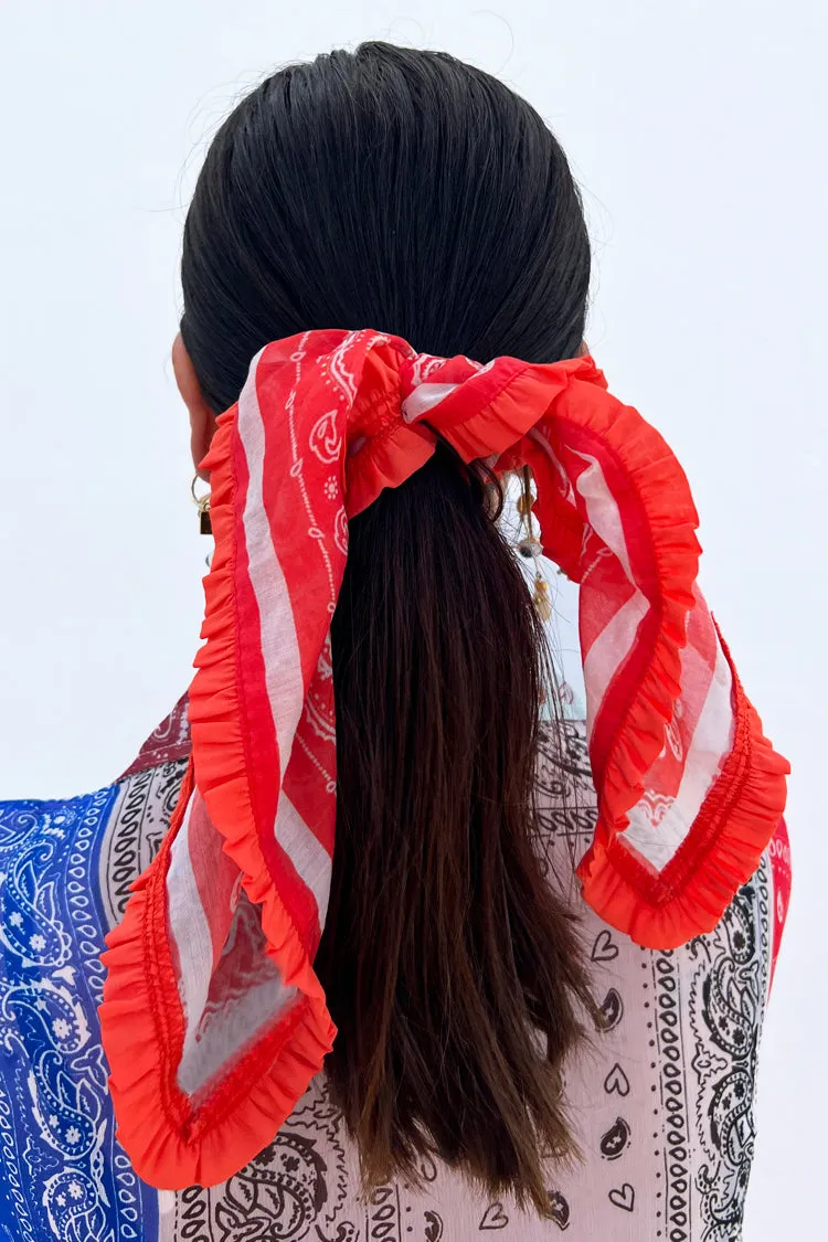 Red Bandana with Ruffle