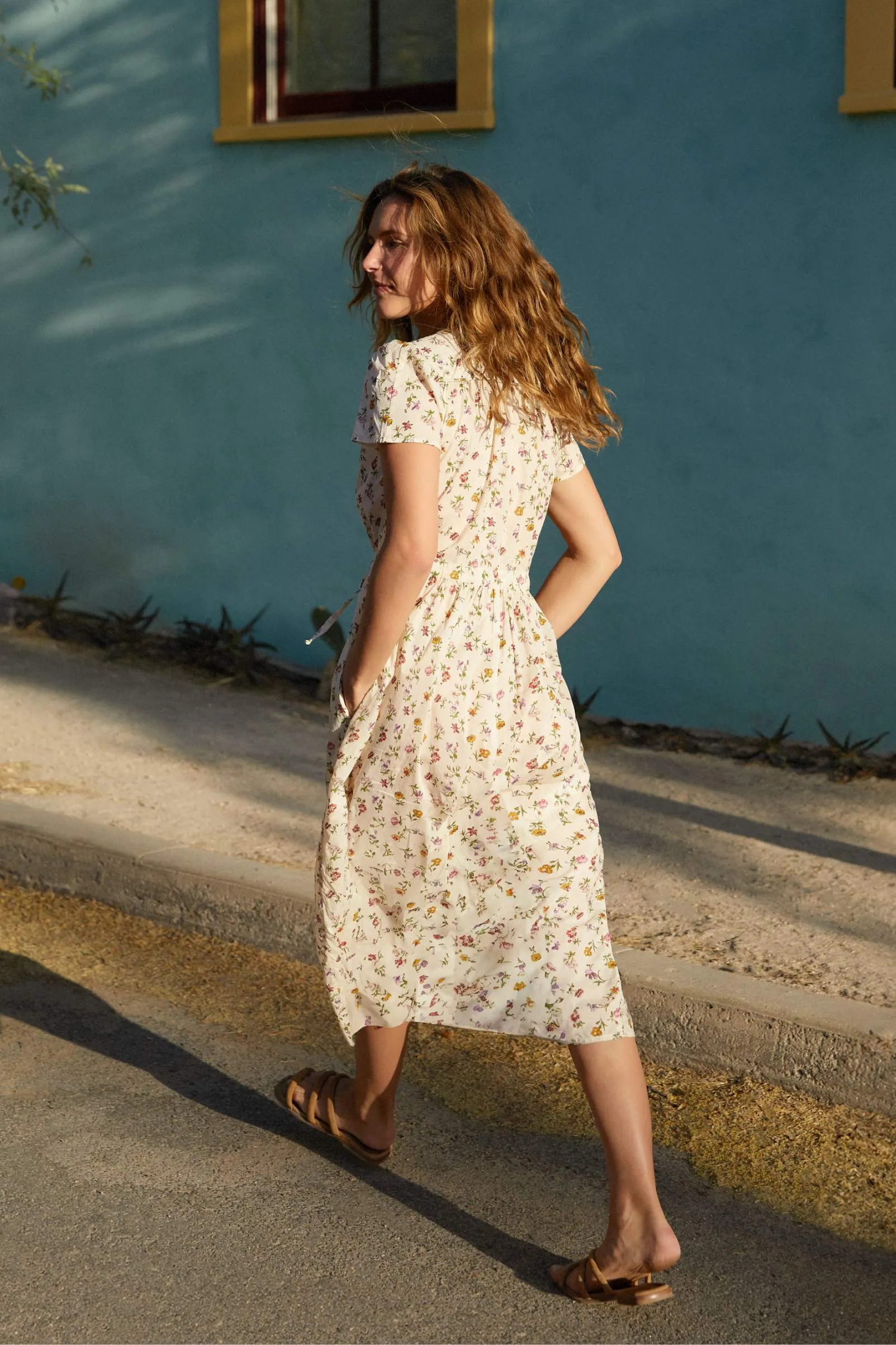 The Dawn Dress Petites | Cream Garden