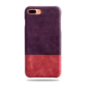 Wine Purple & Rosewood Pink iPhone 8 Plus / iPhone 7 Plus Leather Case